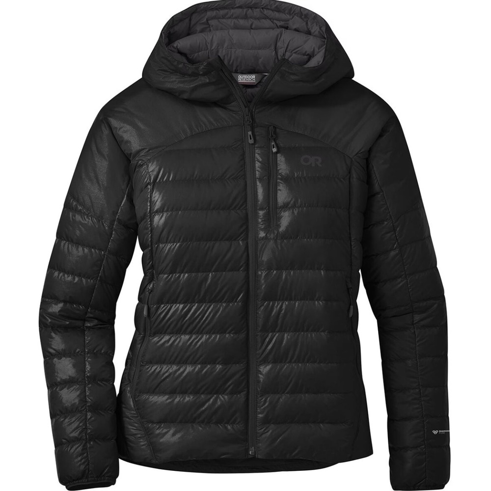 Outdoor Research Helium Down Hoodie Plus Size 2X Black Puffer Jacket 300076
